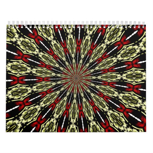 Rood- en goudvenster Kaleidoscoop Kalender (Hoes)