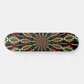 Rood- en goudvenster Kaleidoscoop Persoonlijk Skateboard (Horizontaal)