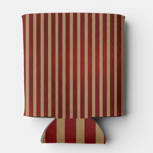 Rood- en goudverticale strepen met strips blikjeskoeler (Achterkant)