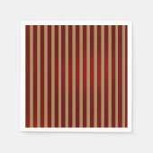 Rood- en goudverticale strepen met strips servet (Voorkant)