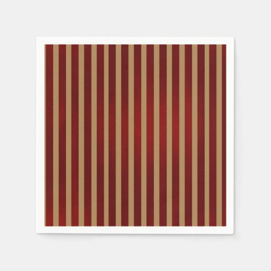 Rood- en goudverticale strepen met strips servet (Voorkant)