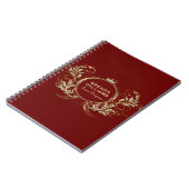 Rood en goudvet Glitter Girly Floral Lijst niet Notitieboek (Linkerzijde)