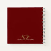 Rood en goudvet Glitter Girly Floral Lijst niet Notitieboek (Achterkant)