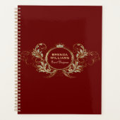 Rood en goudvet Glitter Girly Floral Lijst Planner (Voorkant)
