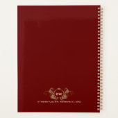 Rood en goudvet Glitter Girly Floral Lijst Planner (Achterkant)