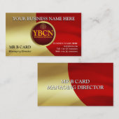 Rood en goudVisitekaartje Visitekaartje (Voorkant / Achterkant)