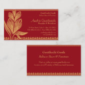 Rood- en goudVisitekaartje Visitekaartje (Voorkant / Achterkant)