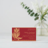 Rood- en goudVisitekaartje Visitekaartje (Staand voorkant)