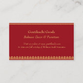 Rood- en goudVisitekaartje Visitekaartje (Achterkant)