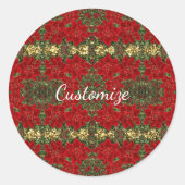 Rood- en goudvlekteken ronde sticker (Voorkant)