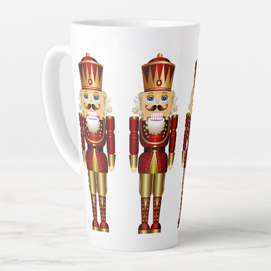 Rood- en goudvoedingskrakers Latte Mok (Linkerhoek)