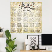 Rood- en goudvogel - - opvangrooster poster (Thuiskantoor)