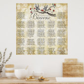 Rood- en goudvogel - - opvangrooster poster (Keuken)