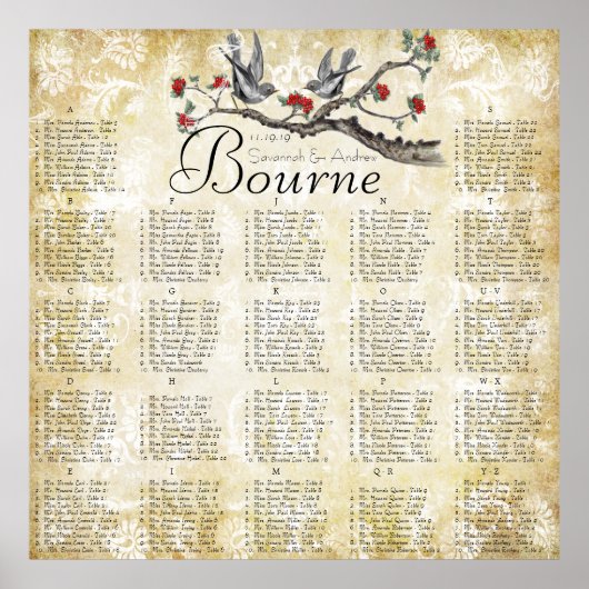 Rood- en goudvogel - - opvangrooster poster (Voorkant)