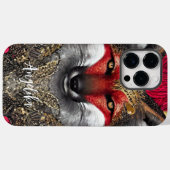  rood- en goudvosontwerp Case-Mate iPhone case (Achterkant (horizontaal))