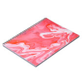 Rood en grijs abstract schilderij notitieboek (Linkerzijde)