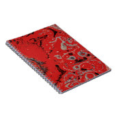 Rood en grijs abstract schilderij notitieboek (Rechterzijde)