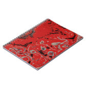 Rood en grijs abstract schilderij notitieboek (Linkerzijde)