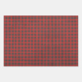 Rood en grijs Buffalo geruit Inpakpapier Vel (Voorkant 2)