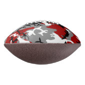 Rood en grijs Camouflage Jouw naam Personaliseren American Football (Gedraaid 90)
