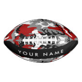 Rood en grijs Camouflage Jouw naam Personaliseren American Football (Voorkant)
