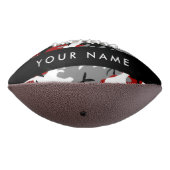 Rood en grijs Camouflage Jouw naam Personaliseren American Football (Gedraaid 270)