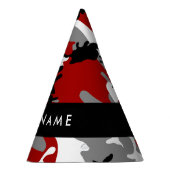 Rood en grijs Camouflage Jouw naam Personaliseren Feesthoedjes (Rechts)