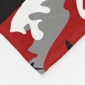 Rood en grijs Camouflage Jouw naam Personaliseren Fleece Deken (Hoek)