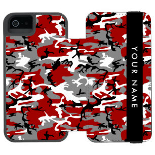 Rood en grijs Camouflage Jouw naam Personaliseren