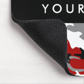 Rood en grijs Camouflage Jouw naam Personaliseren Muismat (Hoek)