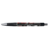 Rood en grijs Camouflage Jouw naam Personaliseren Pen (Voorkant)