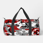 Rood en grijs Camouflage Jouw naam Personaliseren Plunjezak (Voorkant)