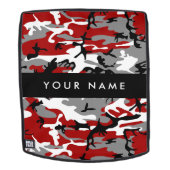 Rood en grijs Camouflage Jouw naam Personaliseren Rugtassen (Verwijderbaar gezicht)