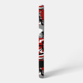 Rood en grijs Camouflage Jouw naam Personaliseren Samsung Galaxy Hoesje (Linkerkant)