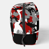 Rood en grijs Camouflage Jouw naam Personaliseren Toilettasje (Rechts)