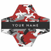 Rood en grijs Camouflage Jouw naam Personaliseren Voetbal (Enkel)