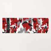 Rood en grijs Camouflage Jouw naam Personaliseren Yogamat (Voorkant (horizontaal))
