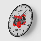 Rood en grijs fitnessmechanisme Gym Ronde Klok (Hoek)