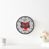 Rood en grijs fitnessmechanisme Gym Ronde Klok (Huis)