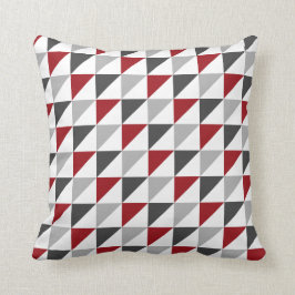 Rood en grijs geometrisch Sierkussen