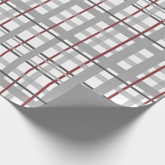 Rood en grijs geplakt cadeaupapier (Hoek)