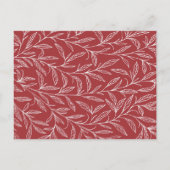 Rood en grijs handgetekend botanisch Wreath Weddin Uitnodiging Briefkaart (Achterkant)