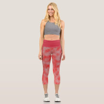 Rood en grijs homogeen, High Waisted Capris