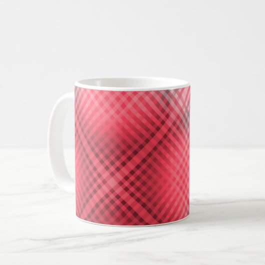 Rood en grijs karogrunge koffiemok (Voorkant links)