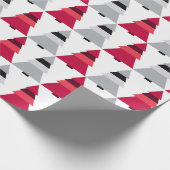 Rood en grijs kerstcadeaupapier cadeaupapier (Hoek)