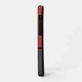 Rood en grijs kunstleder Case-Mate iPhone case (Achterkant/links)