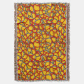 Rood en grijs net op een gele achtergrond. deken (Voorkant Verticaal)