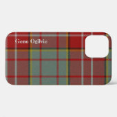 Rood en grijs Ogilvie Case-Mate iPhone Case (Achterkant (horizontaal))