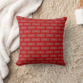 Rood en grijs Ohio Kussen