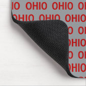 Rood en grijs Ohio Muismat (Hoek)